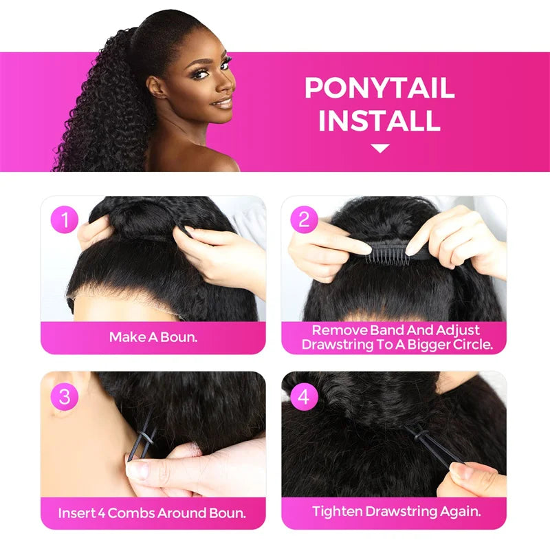 VSHOW Burmese Curly 3 IN 1 Half Wig Flip Over No Glue Install with Drawstring Beginner Friendly 100% Human Hair Natural Hairline