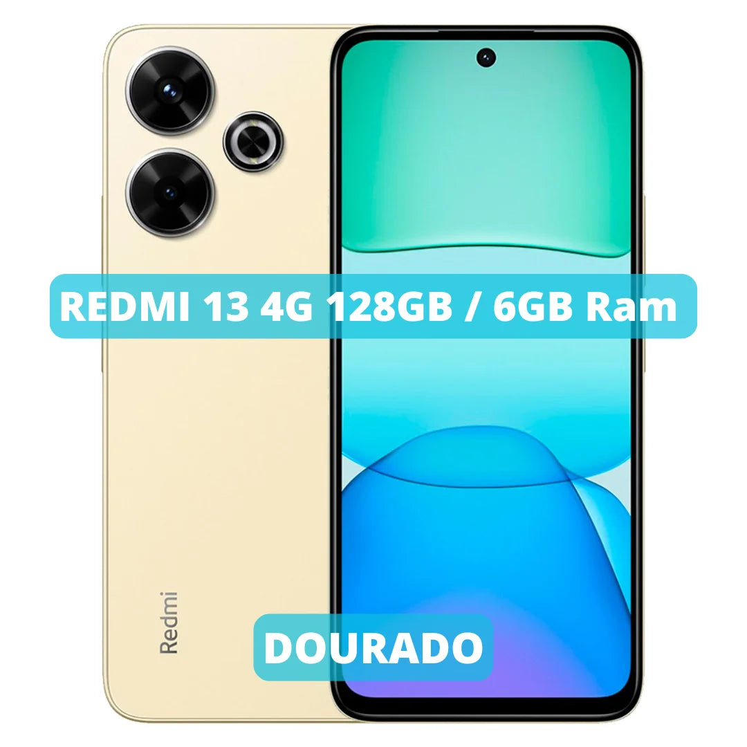 Celular Xiaomi Redmi 13 4G | Câmera 108MP , Processador Mediatek Dimensity 6080 (6 nm), Bateria 5000mah, Carregamento 33W
