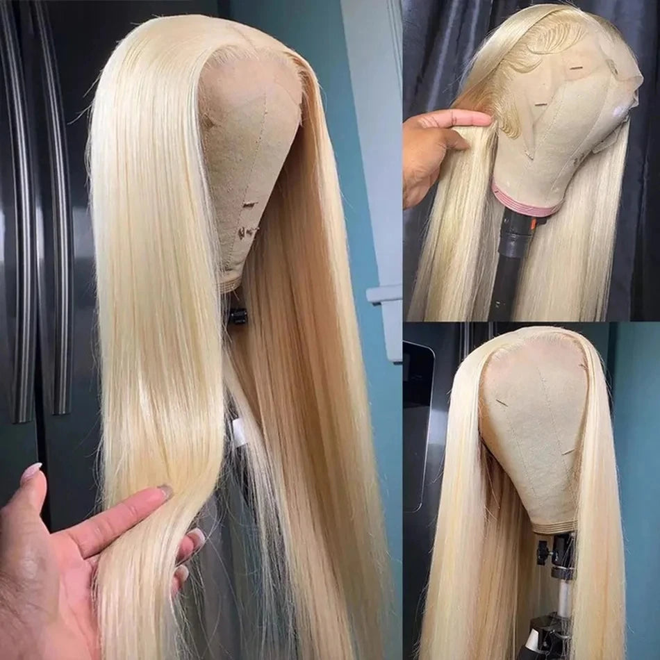 Blonde 613 13x6 HD Lace Frontal Wig 13x4 Lace Front Human Hair Wigs Pre plucked Straight Human Hair Wigs For Women