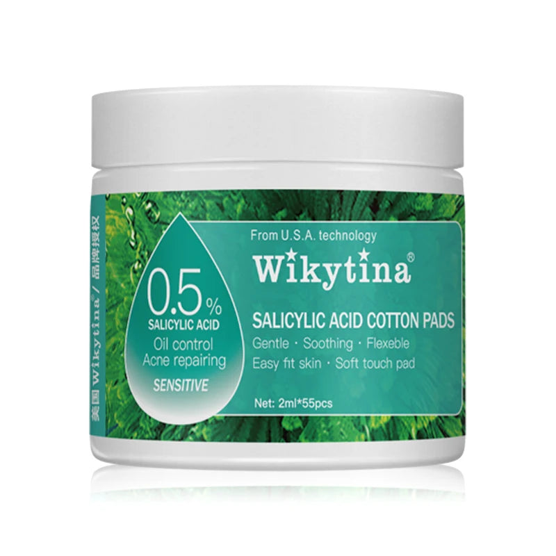 Salicylic Acid Cotton Pads Shrink Pores Blackhead Removal Oil Control Acne Treatment Exfoliating Moisturizing Facial Skin Care