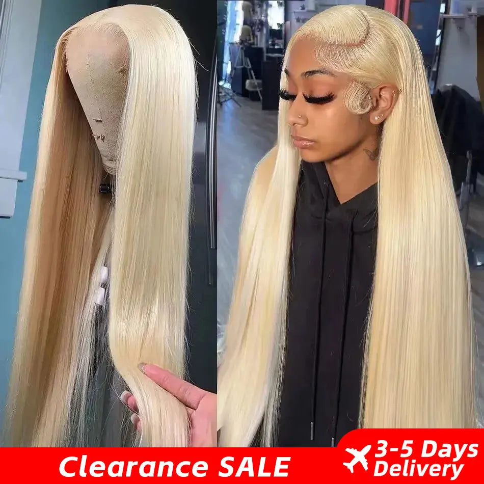 Blonde 613 13x6 HD Lace Frontal Wig 13x4 Lace Front Human Hair Wigs Pre plucked Straight Human Hair Wigs For Women