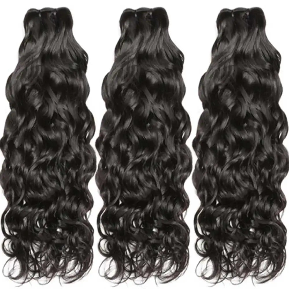 Water Wave Human Hair Bundles Curly Hair Brazilian Weaving 28 30 32 Inch Natural Human Hair Remy Loose Deep Wave Hair Bundles