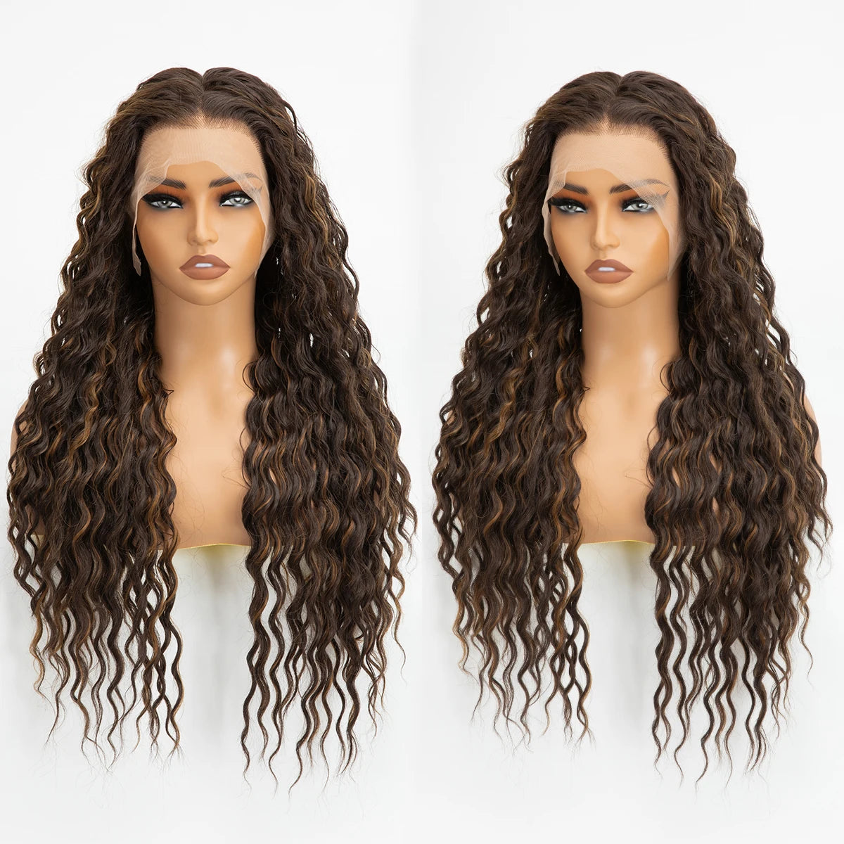 Wholesale 13*4 Premium Lace Long Straight Heat-Friendly Synthetic Glueless Lace Front Wigs High Temperature Fiber for Women