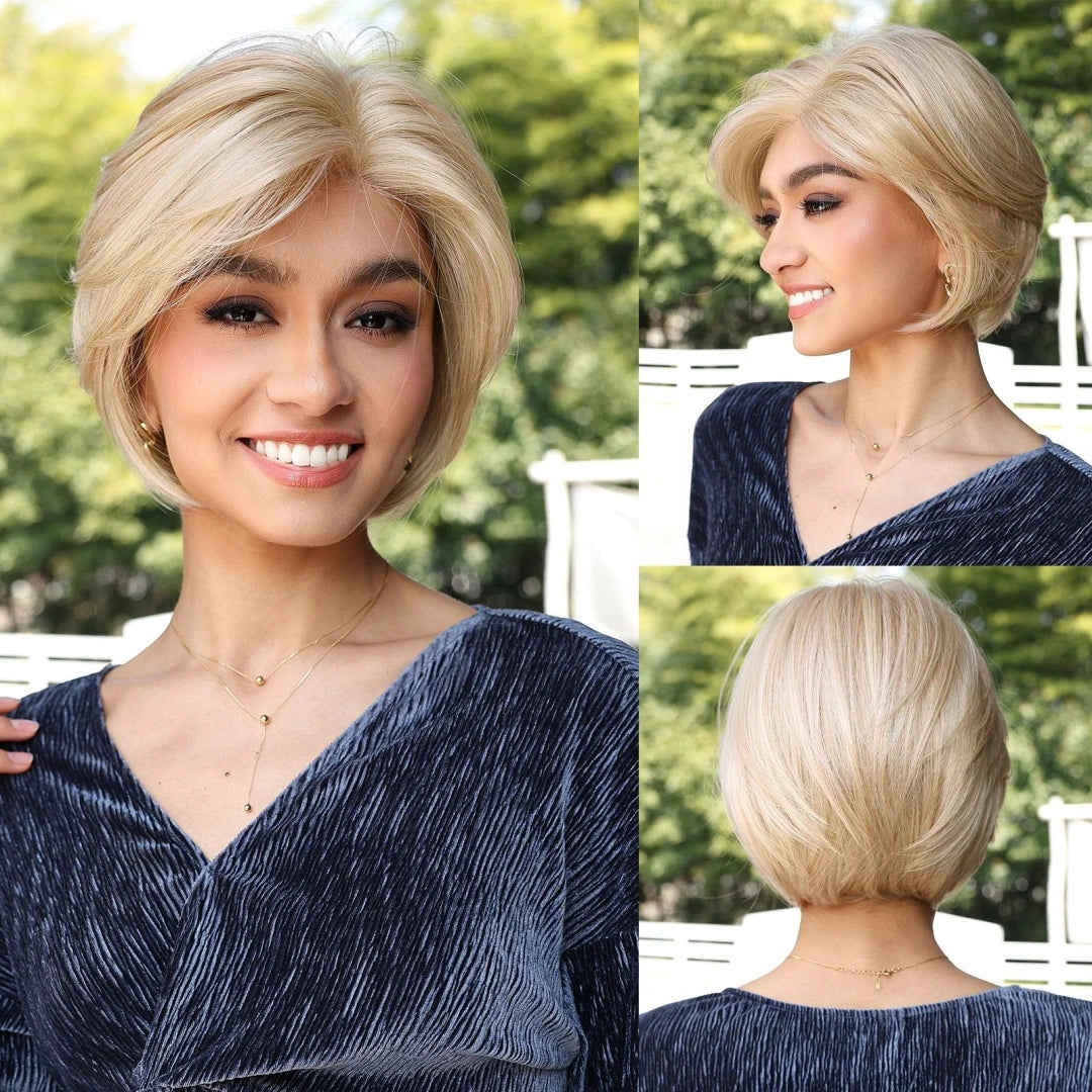 New Arrival High Quality Transparent Lace Synthetic Fiber Monofilament Mono Lace Wigs for Women Heat Resistant White Wig