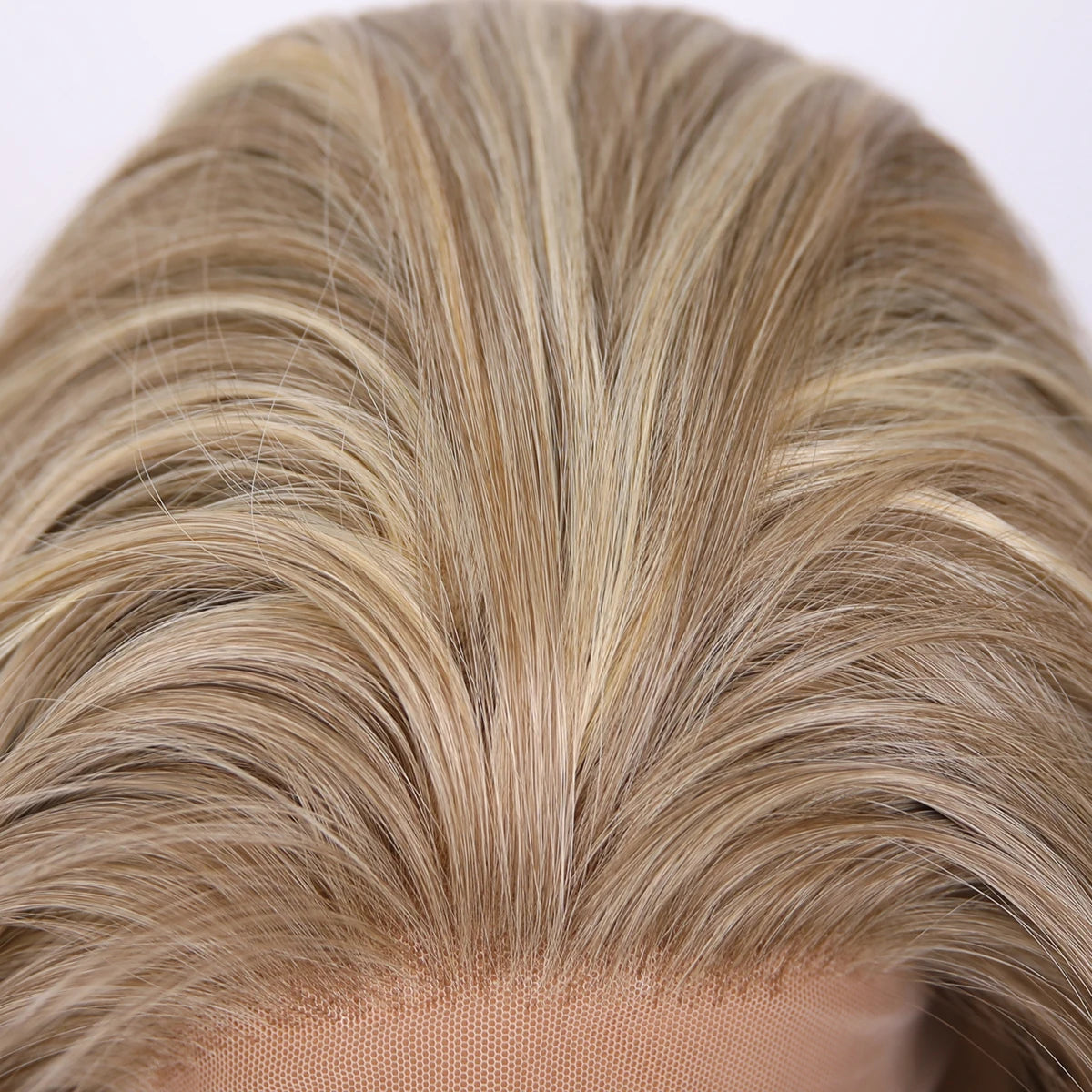 2025 New Fashion 13*4 Front Lace Wig Brown Gold Highlights Gradient Curly Hair Daily Wear & Party SM9228M