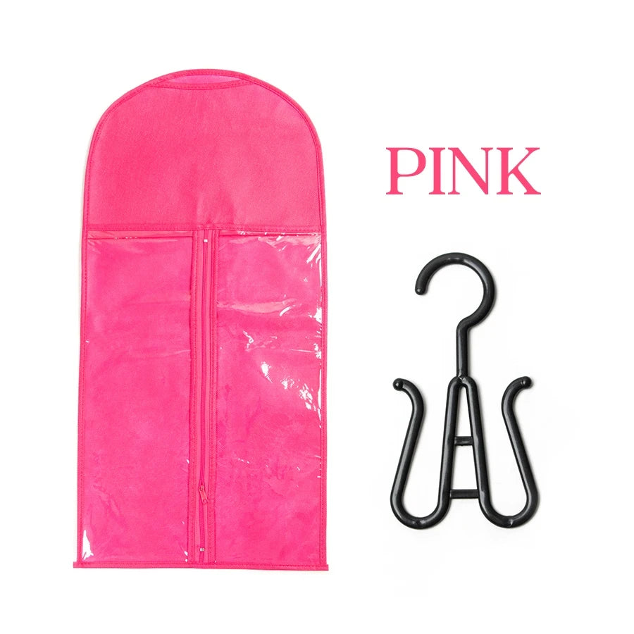 Wholesale Plastic Clear Wig Storage Hanger Bags Hair Packaging Bag Hair Extension Bag