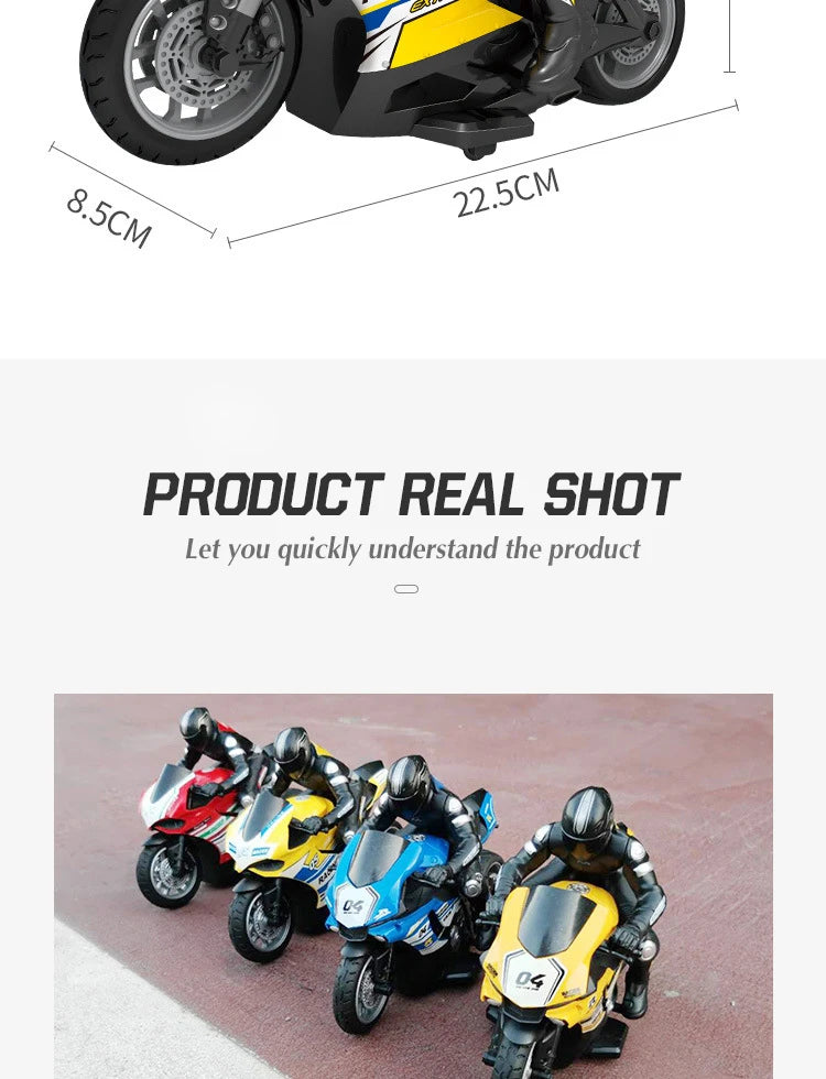 RC Motorcycles 1/6 Electric Motor RC Cars High Speed 4CH Remote Control Racing Motorcycle Drift Car Kids Xmas Festival Gift