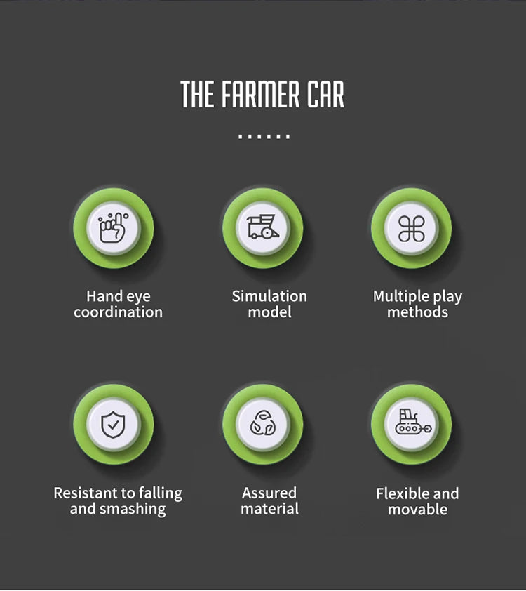 RC Farm Car Tractors Trailer 2.4G Radio Controlled Cars Farming Simulator Truck Miniature Farmer Animal Model Toys Children Boy