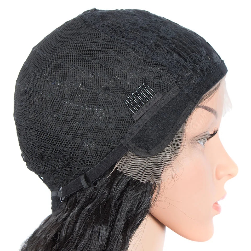 Synthetic Wigs Cosplay Loose Wave Hair Lace Front Wigs For Women Ombre Brown Water Wave 42 Inch Curly Hair Heat Resistant Wig