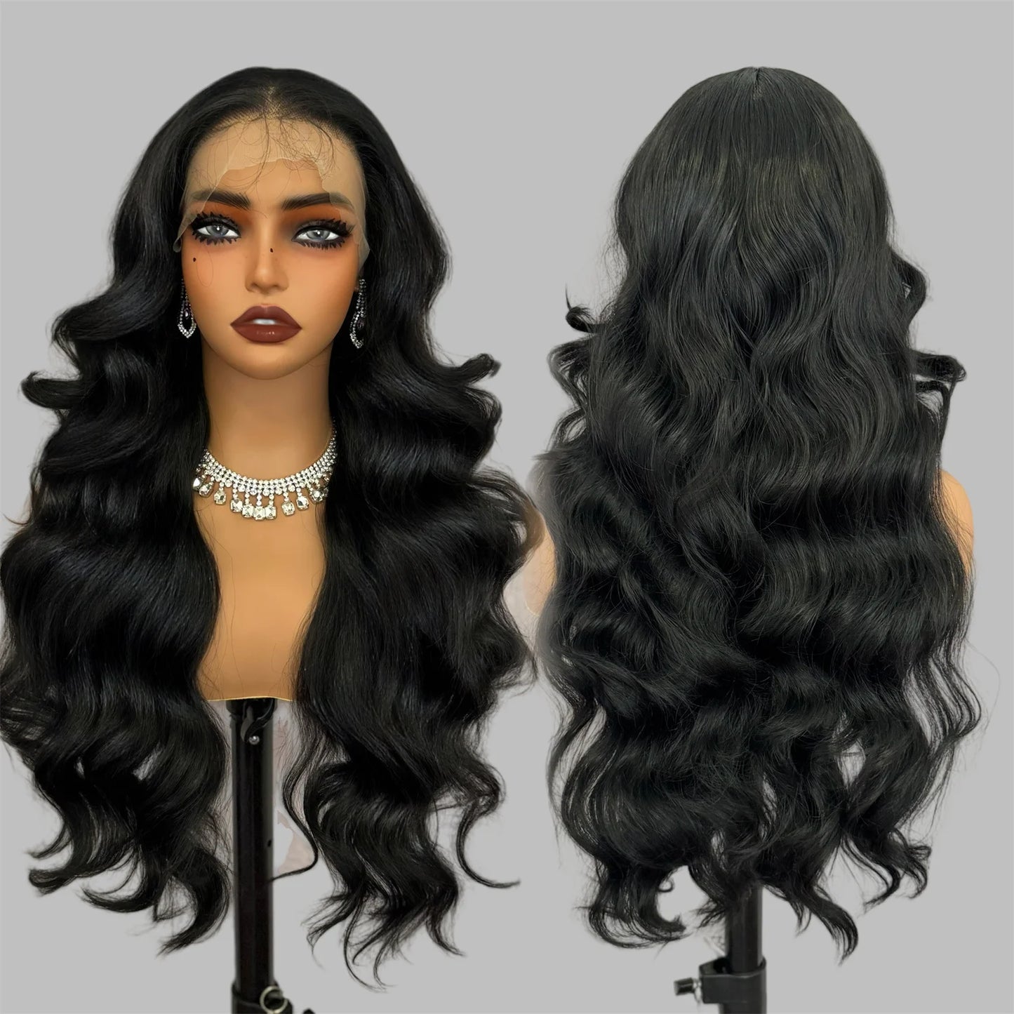 Hot Selling Pre Plucked Hairline 613# Kinky Straight Heat Resistant Glueless Synthetic Lacefront Wig for Black Womens Daily Use