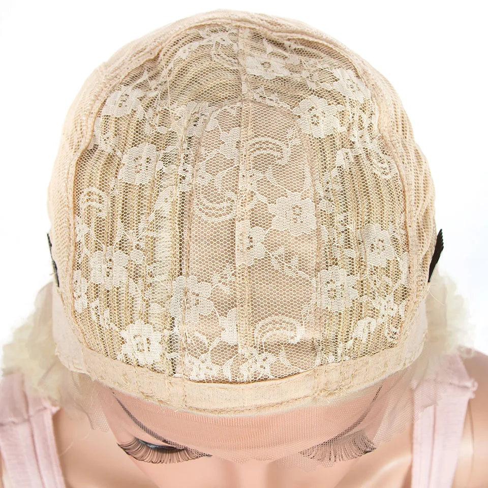 Synthetic Wigs Cosplay Loose Wave Hair Lace Front Wigs For Women Ombre Brown Water Wave 42 Inch Curly Hair Heat Resistant Wig