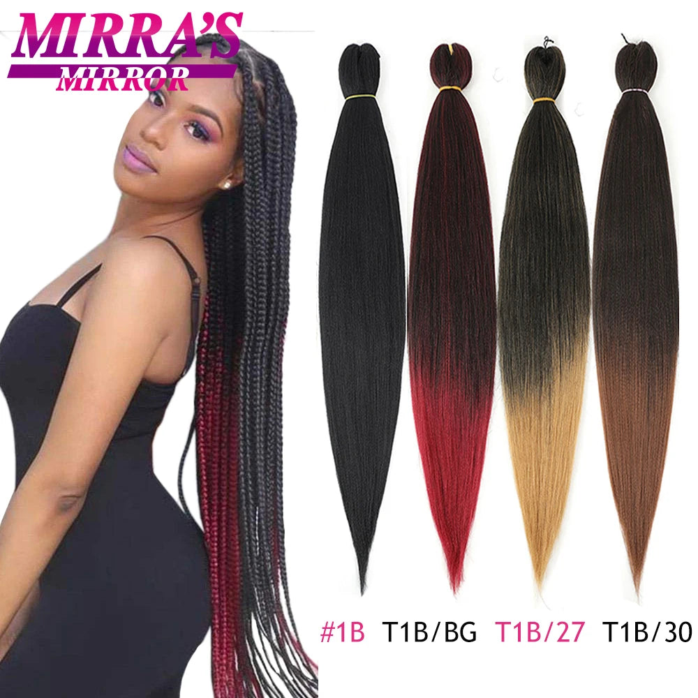 Easy Jumbo Braids Hair Extensions Pre Stretched Braiding Hair Afro Synthetic Hair Strand Braid Hot Water Set 12/16/26/30/36 Inch