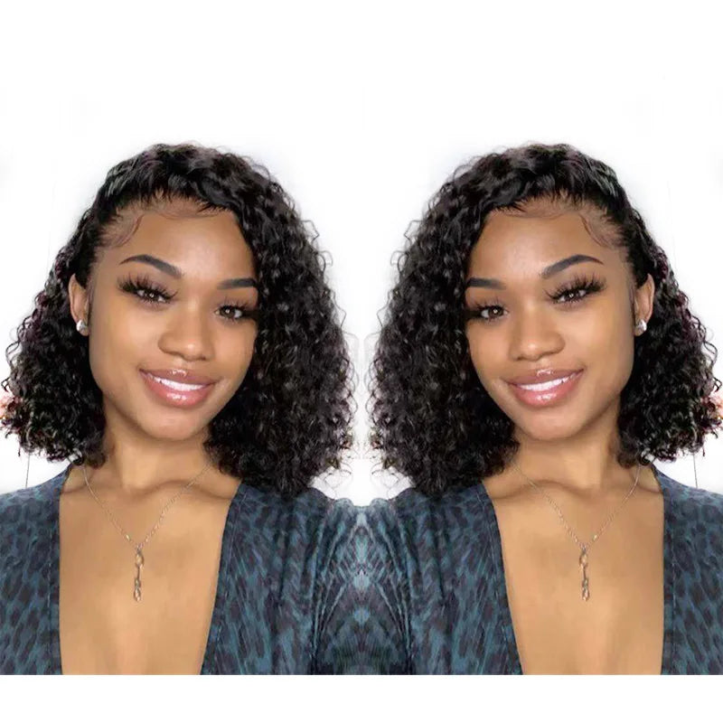 Transparent Lace Synthetic Lace High Quality Synthetic Synthetic Hair Short Wigs Curly Wigs Rose Net Wig