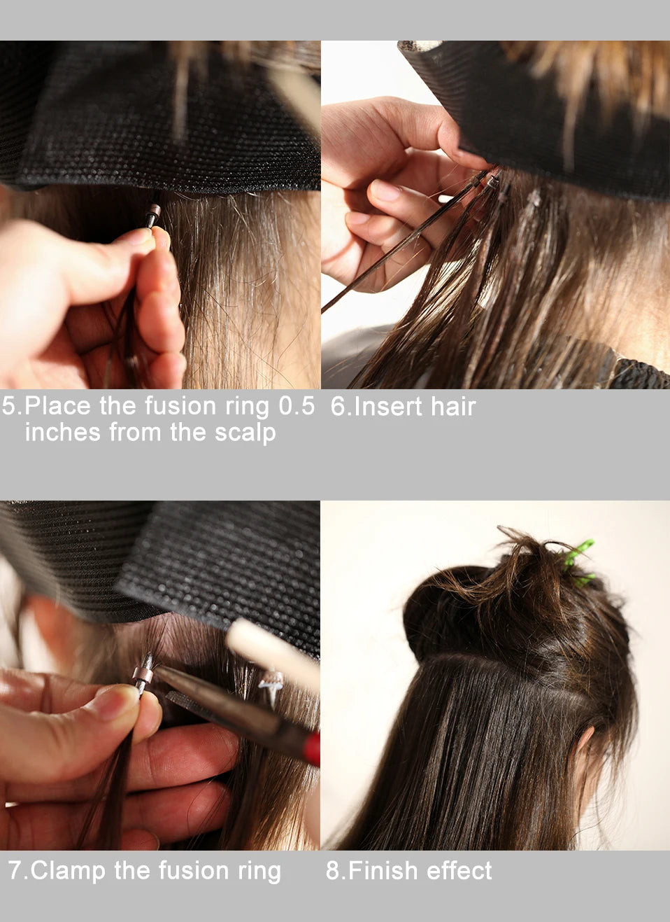 S-noilite 50pcs I Tip Microlink Hair Extensions 1g/s Straight Human Hair Fusion Keratin Micro Ring Stick Hair Pre-Bond Blonde