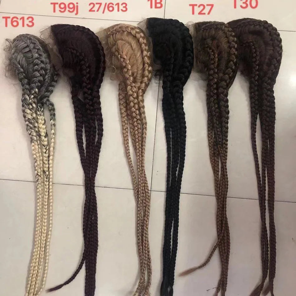 Long Headband Synthetic Braided Wigs With Curly Faux Locs Crochet Braiding Hair Dreadlocks Wrap Wigs for Black Women