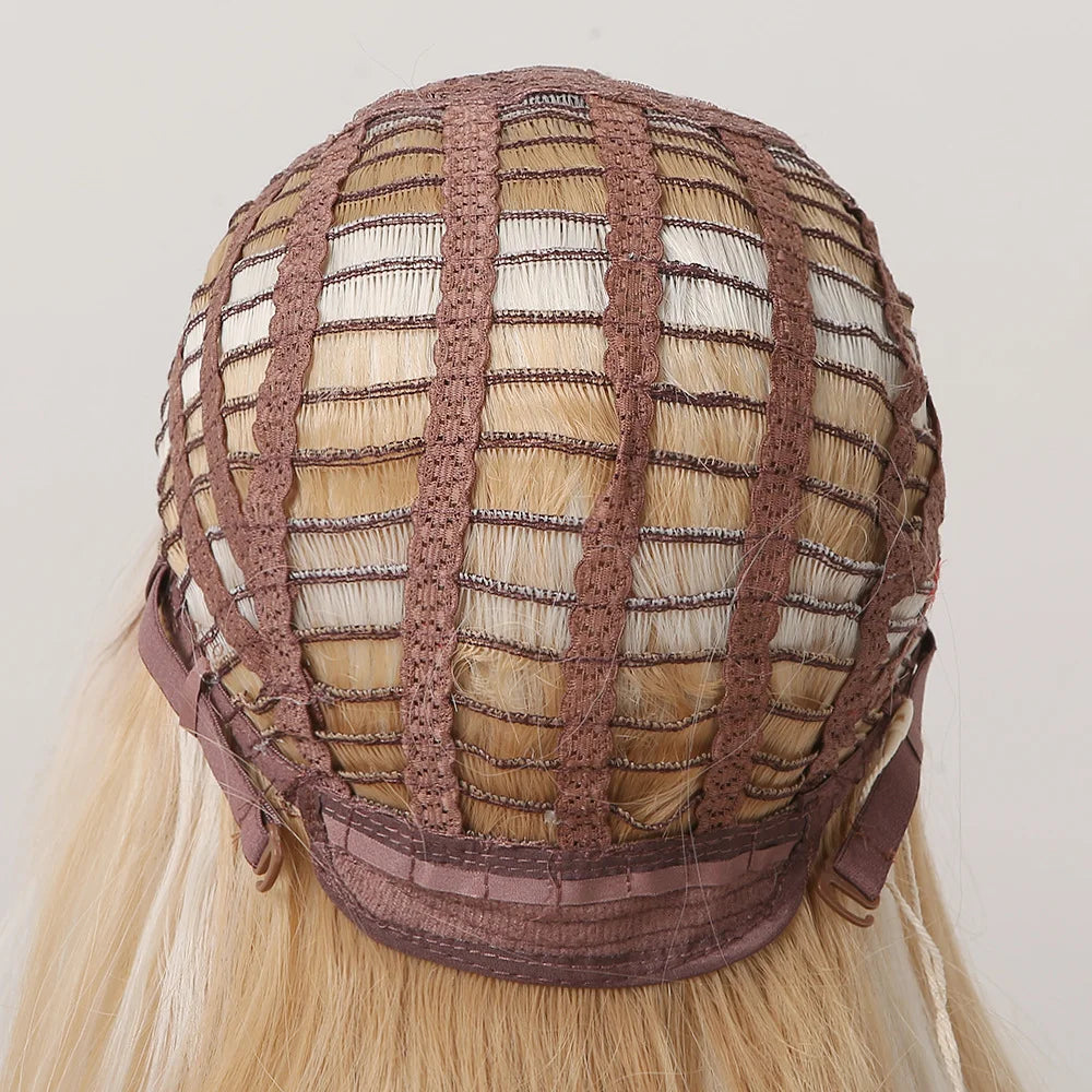 Wholesale Mix Blonde Pink Futura Synthetic Lace Front Wig 24 Inch No Lace Heat Resistant Fiber Futura Hair Wig for Women