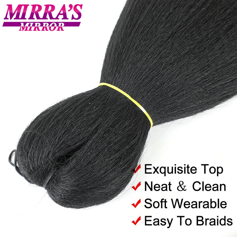 Easy Jumbo Braids Hair Extensions Pre Stretched Braiding Hair Afro Synthetic Hair Strand Braid Hot Water Set 12/16/26/30/36 Inch