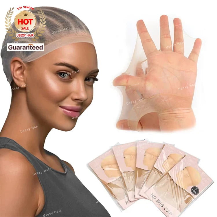 Custom LOGO Ultra Sheer Nylon Wig Caps Hd Lace Wig Cap Private Labels Fits Naturally to the Skin Wig Caps Wholesale