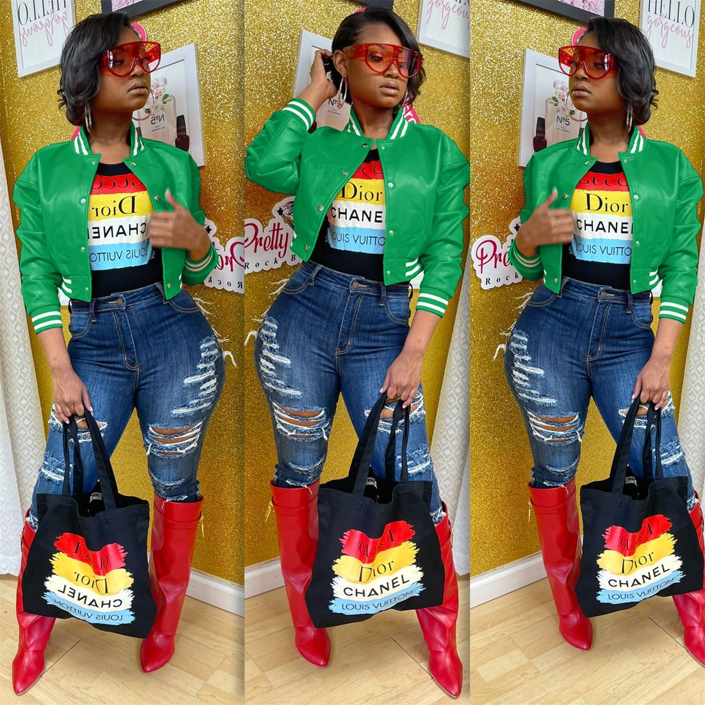 CM.YAYA Women Faux Leather Striped Side Baseball Single Breasted Jacket Winter Autumn INS Streetwear Active Outcoat