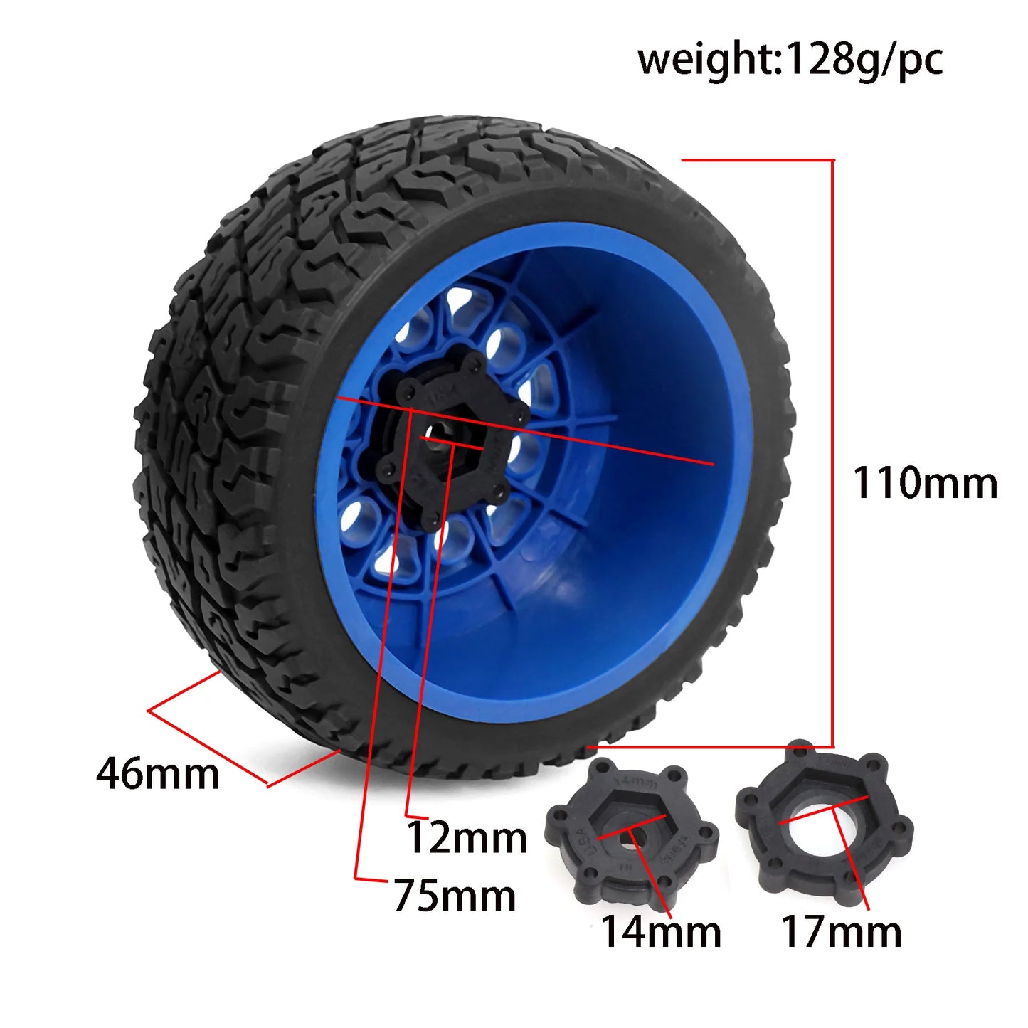 RC Wheels and Tires Truck Tires Short Course Tires for 1/10 Scale Car Arrm a Senton,Slash 2WD 4×4,Axia1,Rc 4wd,Red cat