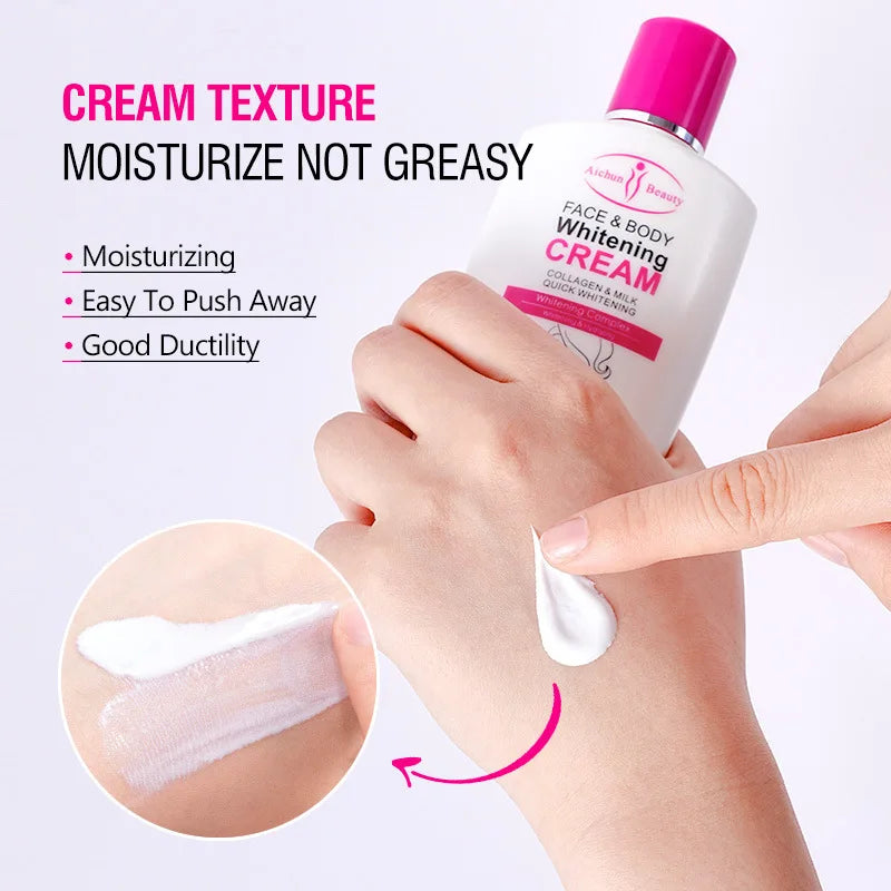 Face Body Bleaching Cream Improve Dark Skin Collagen Face Body Lotion Feminine Gentle Nourishing Dark Korean Skin Care Cream