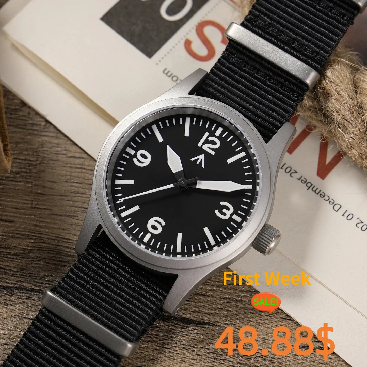 Militado New ML05 Sweep Seconds Movement VH31 Sapphire Super-LumiNova BGW9 High Transparency AR Coated 38mm Vintage Watches