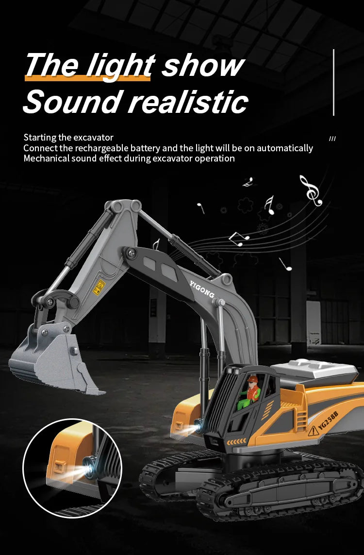 RC Car Children Toys Remote Control Car Toys For Boys Radio Control Excavator Dump Truck Bulldozer Electric car Kids Toys Gift