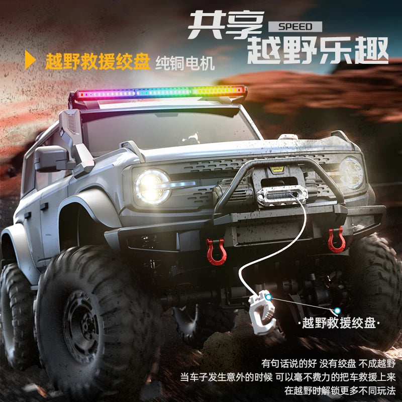 RC Car 1/10 HB RTR Remote Control Vehicle 2.4G Full Proportional Rock Crawler LED Light 4WD Off-Road Climbing Truck Toys Gifts