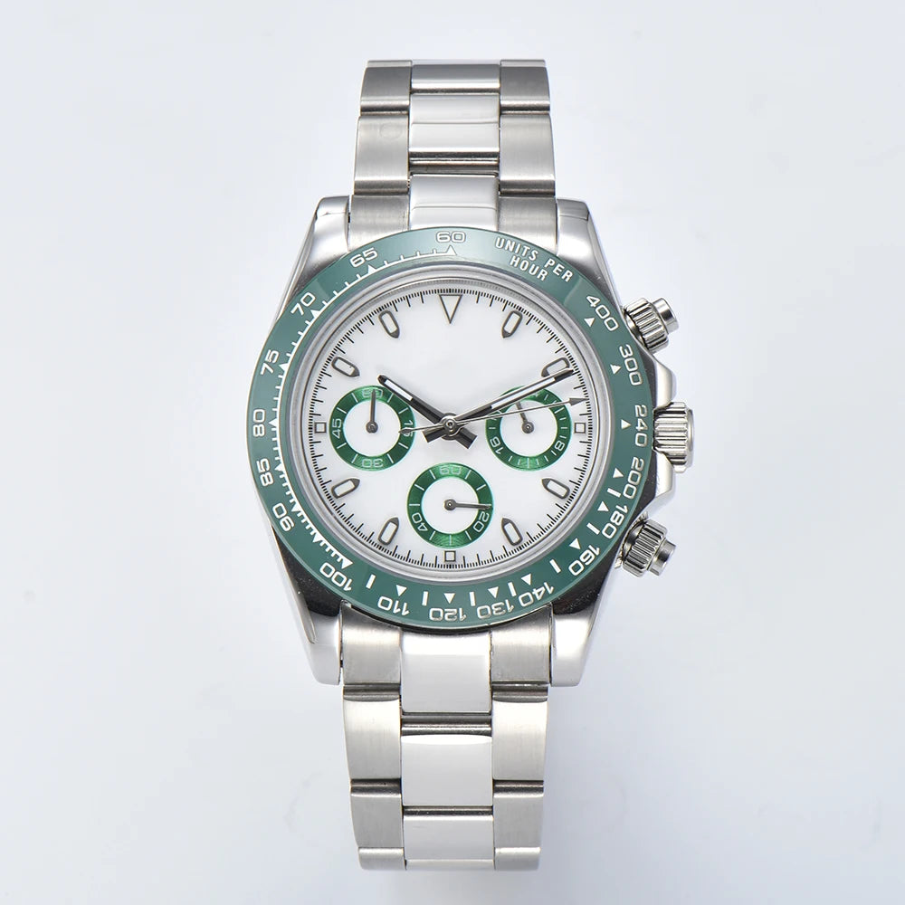 VK63 watch Luxury Men's Watch Sapphire Customizable Multi functional Chronograph Stainless Steel Case Suitable for VK63 Movement