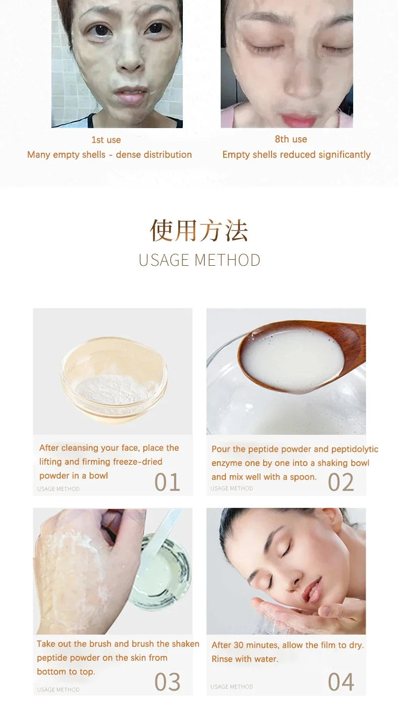 Korean Collagen Hyaluronic Acid Face Mask Repair Firming Lifting Improve Fine Lines Brighten Moisturiz Peptide Essence Skin Care