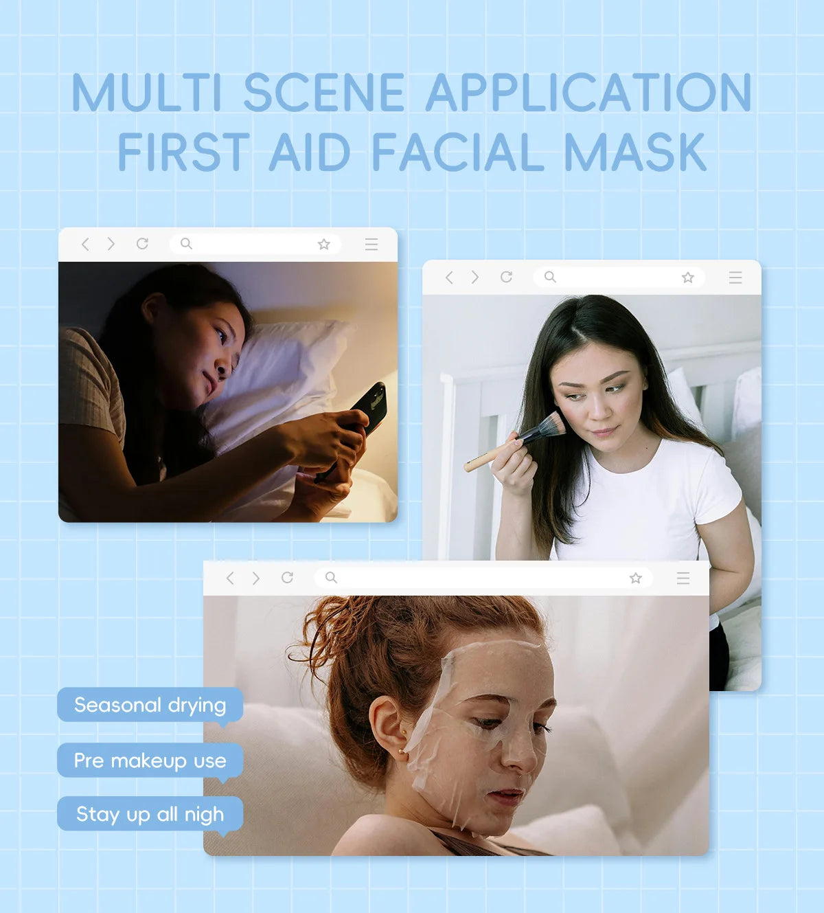 LAIKOU Milk Facial Face Mask Shrink Pores Deep Hydrating Overnight Mask Moisturizing Brightening Face Skin Care