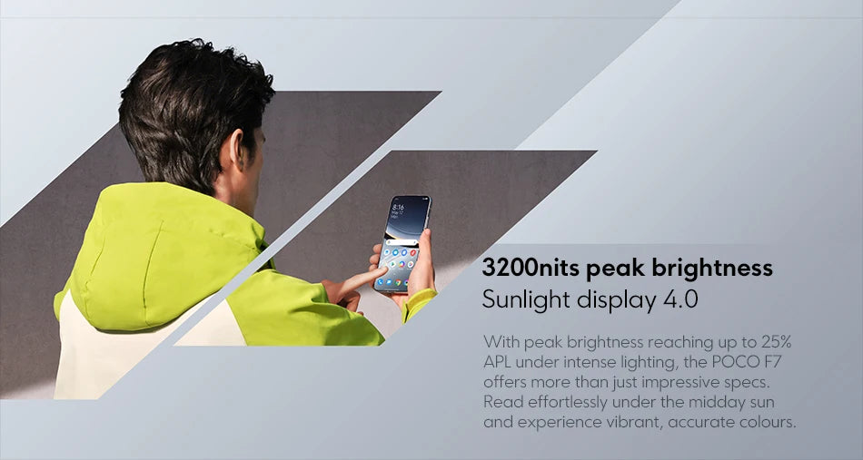 POCO F7 5G Global Version Smartphone Snapdragon® 8s Gen 4 6500mAh Battery 6.83" 1.5K AMOLED 50MP Camera OIS NFC 90W HypeCharge