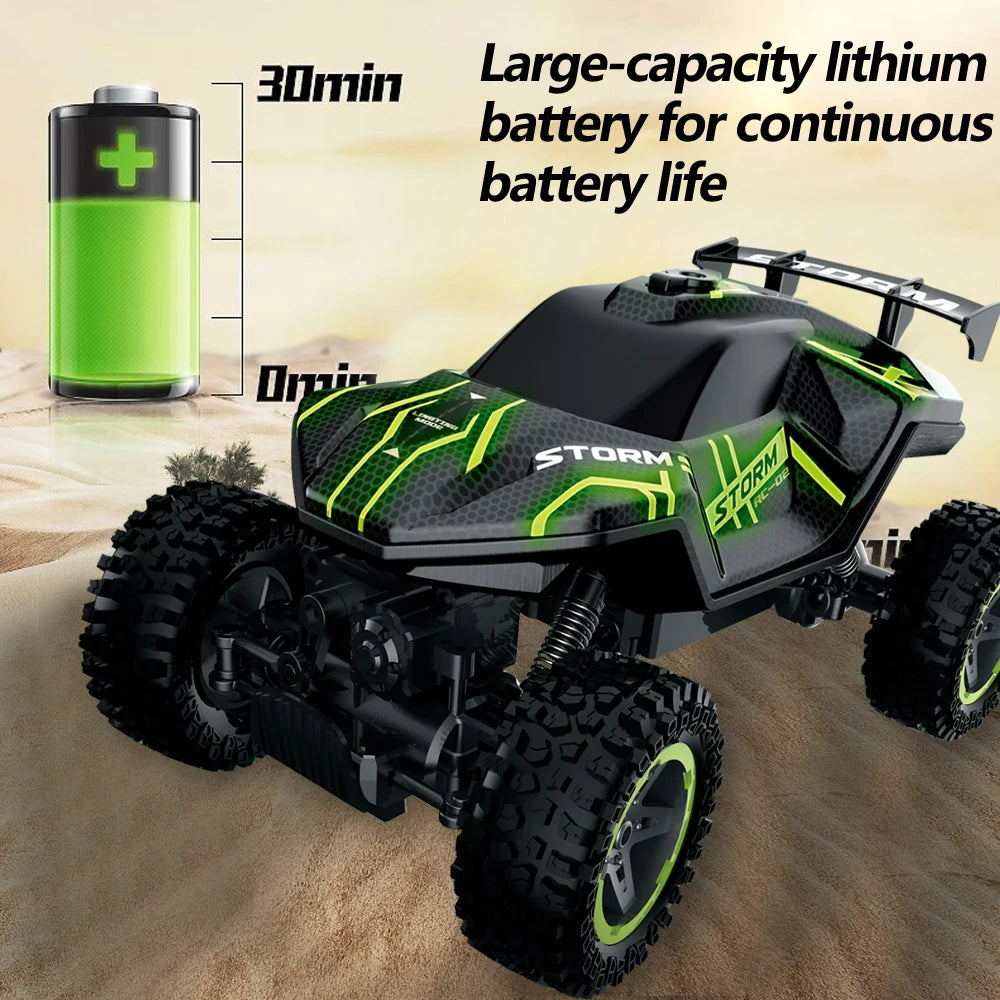 1:16 RC Car 2.4G Four Wheel Drive High-Speed Remote Control Drift Racing Car With LED Lights 4WD RC Car Model Toys for Boys Kid