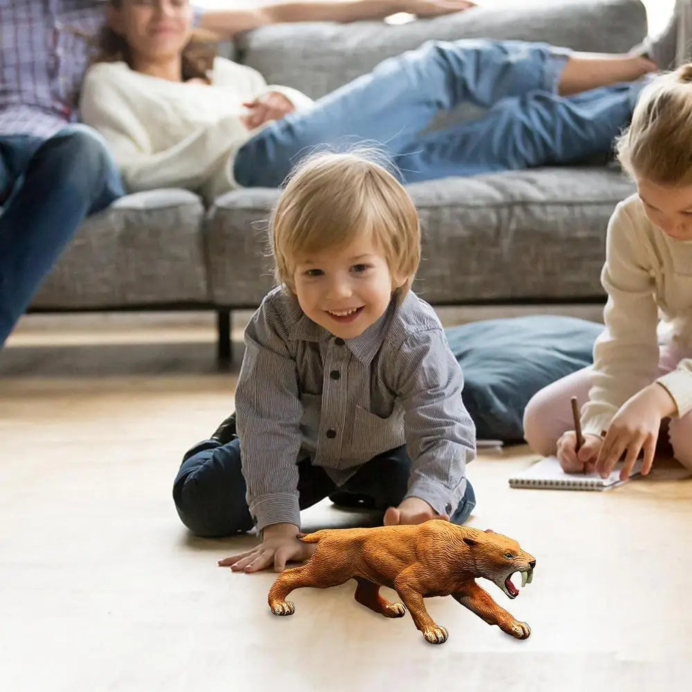 Saber-toothed Tiger Simulation Animal Model Children's Toy Gift Workmanship Than Real Home Decorations Interesting Toys