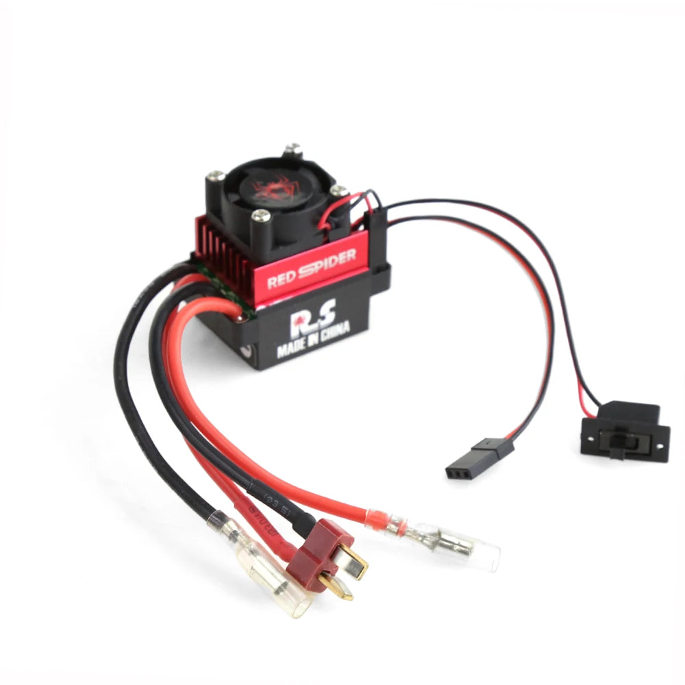 RC Car ESC,60A Brushed ESC Electronic Speed Controller for TRX4 SCX10 RC Crawler Car(T Plug)