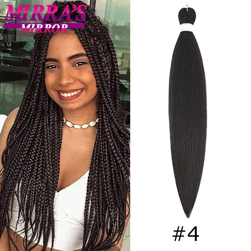 Easy Jumbo Braids Hair Extensions Pre Stretched Braiding Hair Afro Synthetic Hair Strand Braid Hot Water Set 12/16/26/30/36 Inch