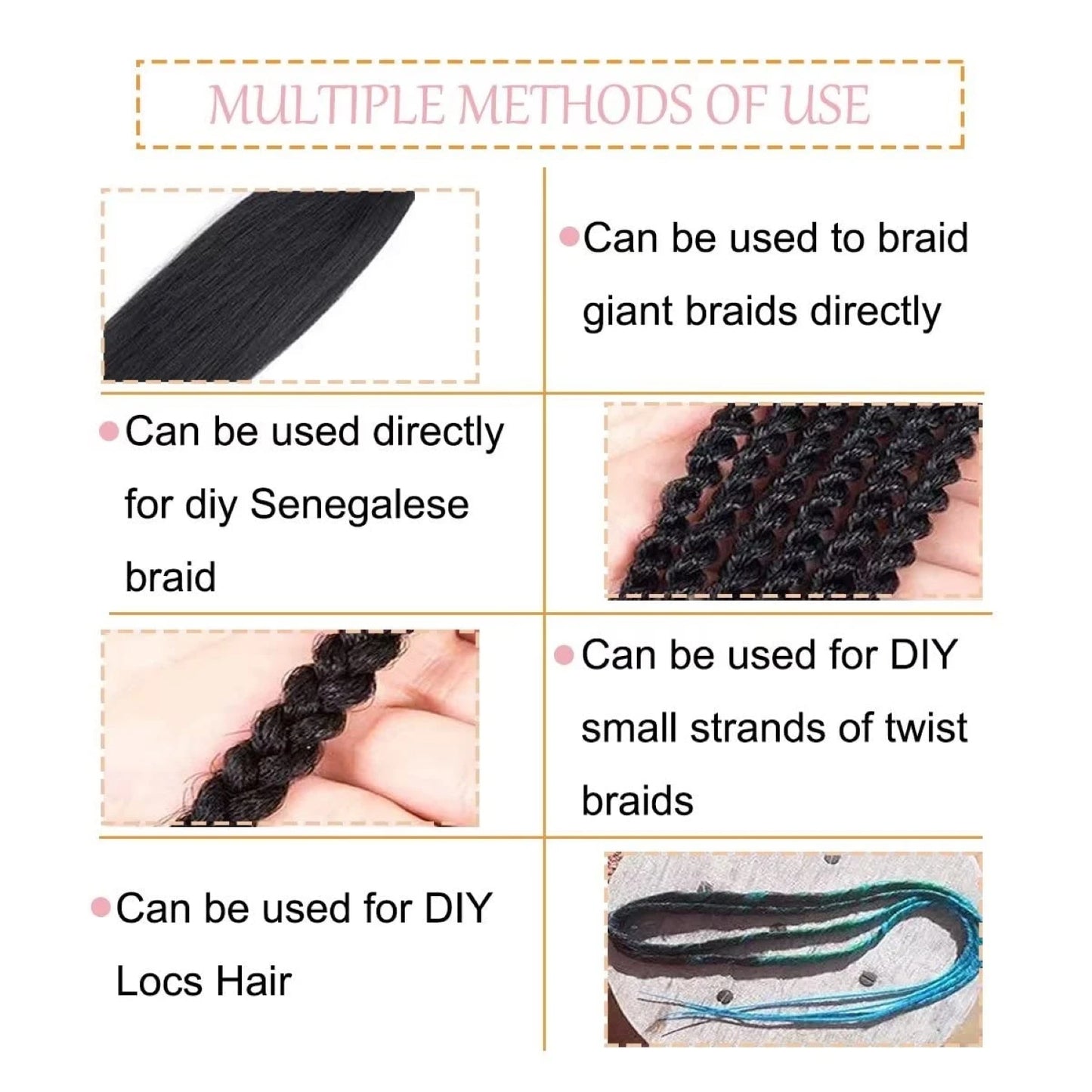 Wigundle Hair Extensions for Women Box Twist Braids Easy Crochet Hair EZ Pre stretched Braiding Hair Flame Retardant Synthetic