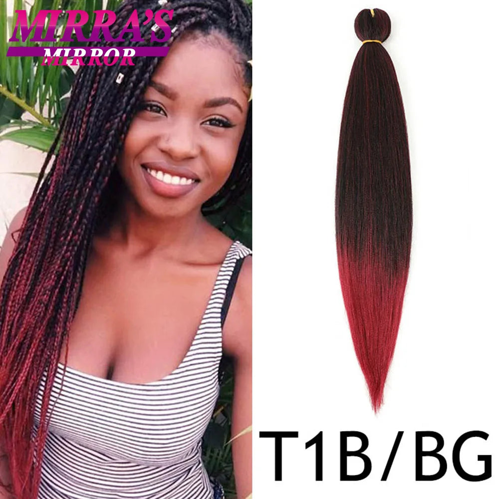 Easy Jumbo Braids Hair Extensions Pre Stretched Braiding Hair Afro Synthetic Hair Strand Braid Hot Water Set 12/16/26/30/36 Inch