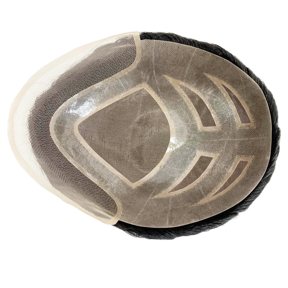 Toupee for Men Human Hair Wigs Men Toupee FPM Prosthesis Units Patch Curly Wave Toupee Hair Real Human Replacemet