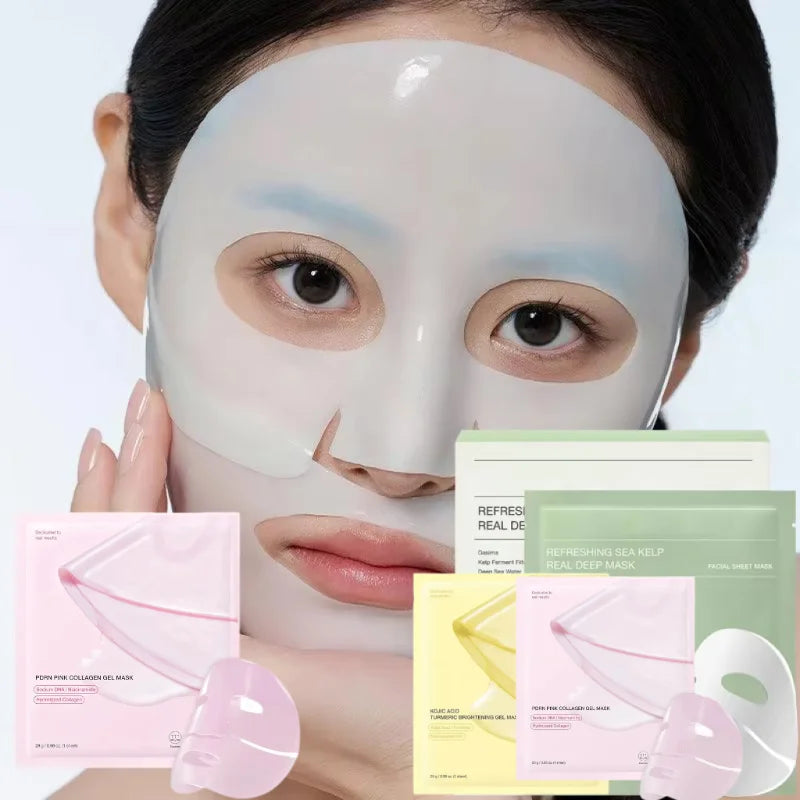 Collagen Mask Deep Hydrating Turmeric Moisturizing Staying Up Late Face Plumping Hydrolyzed Collagen Brightening Facial Care
