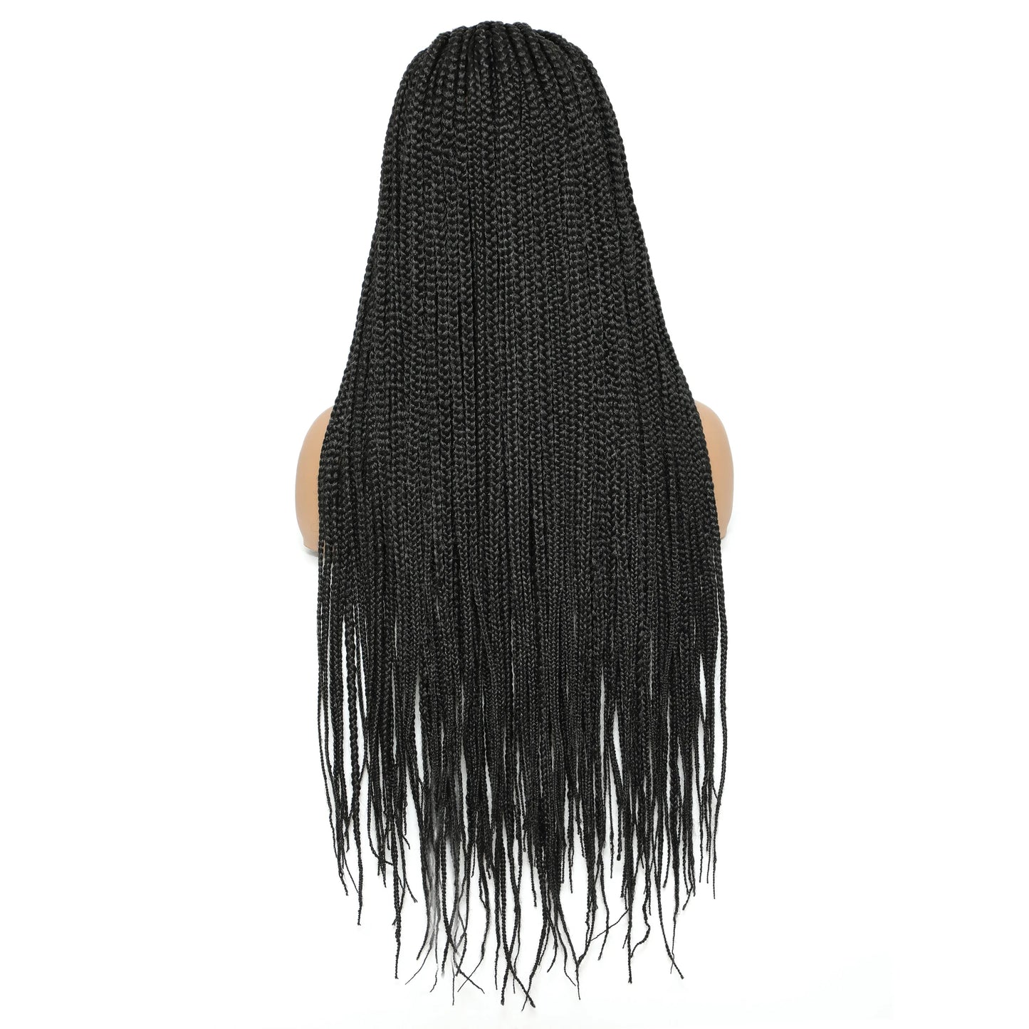 Long Box Braided 4x4 Lace Wigs With Baby Hair Twist Braids Lace Closure Wigs For Black Women Synthetic Cosplay Wig 30 Inch