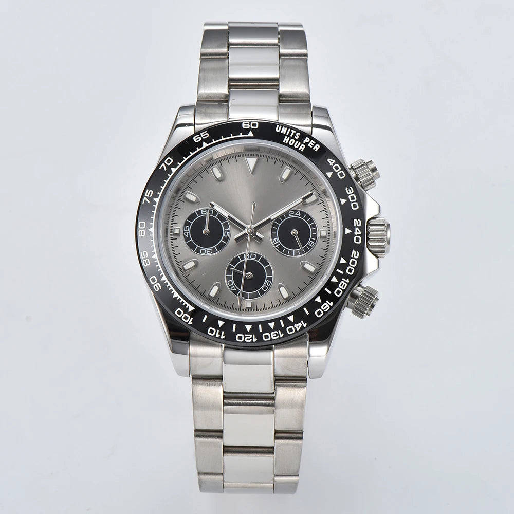 VK63 watch Luxury Men's Watch Sapphire Customizable Multi functional Chronograph Stainless Steel Case Suitable for VK63 Movement