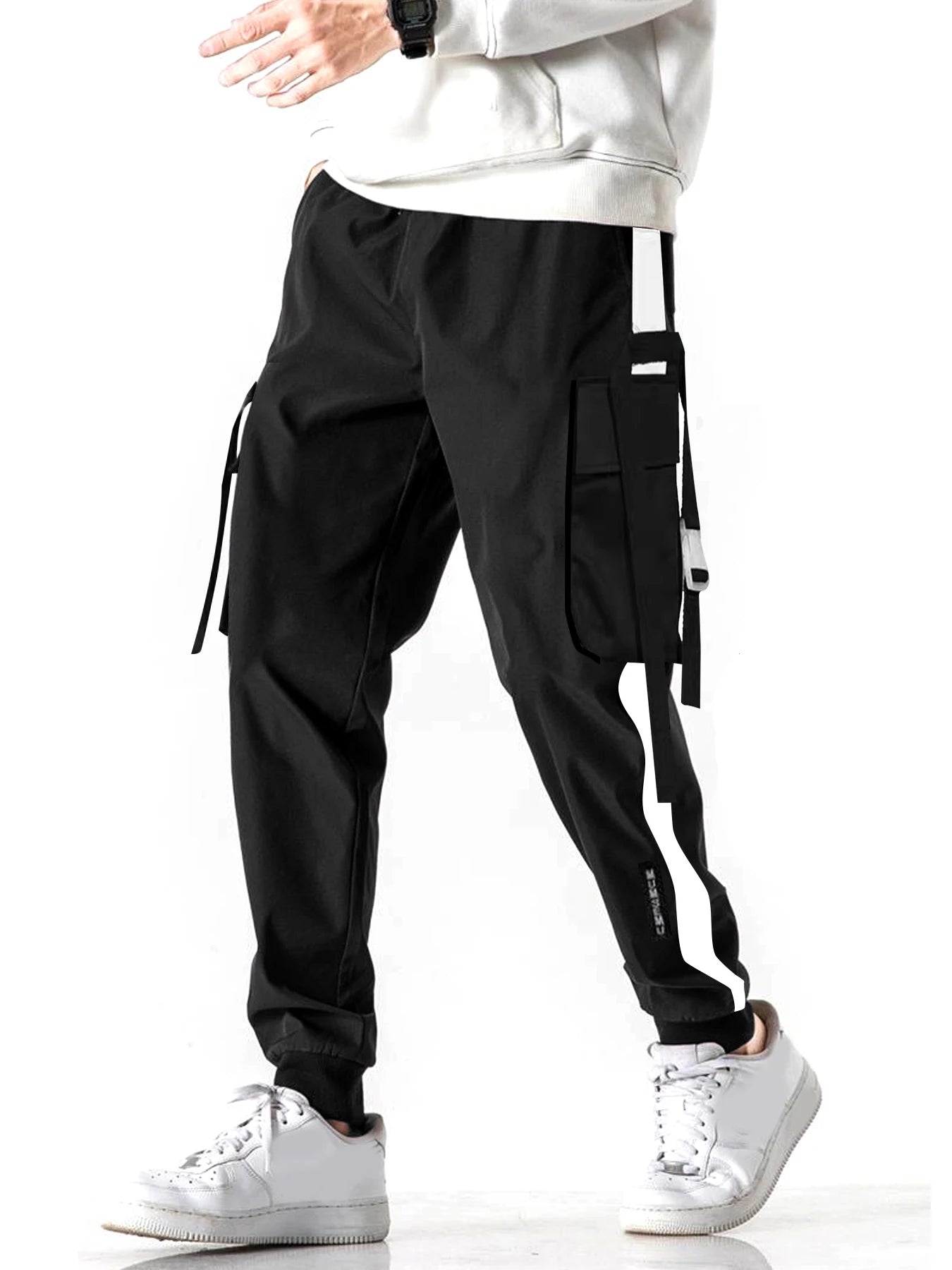 Classic Design Multi Pocket Cargo Pants, Men's Casual Loose Fit Drawstring Cargo Pants/Joggers For Spring Summer Outdoor