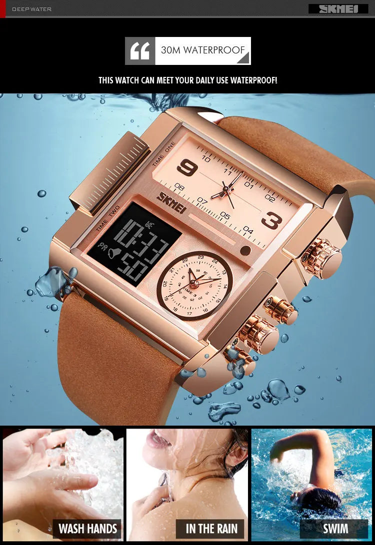 SKMEI Sports Watch Men Top Luxury Brand Waterproof Wristwatch Men Quartz Analog Digital Watches Relogio Masculino