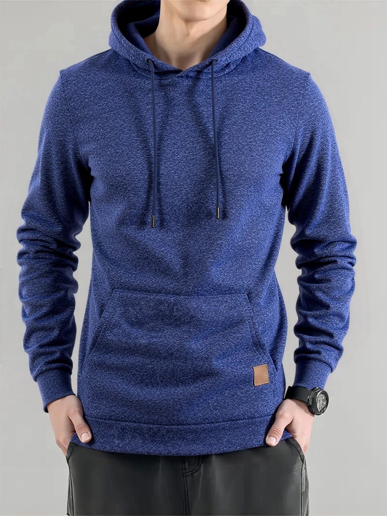 Sweatshirt New Spring Autumn Streetwear Fashion Outwear Men's Solid Color Hooded Hoodies Casual Loose Fleece Coats Men Clothing