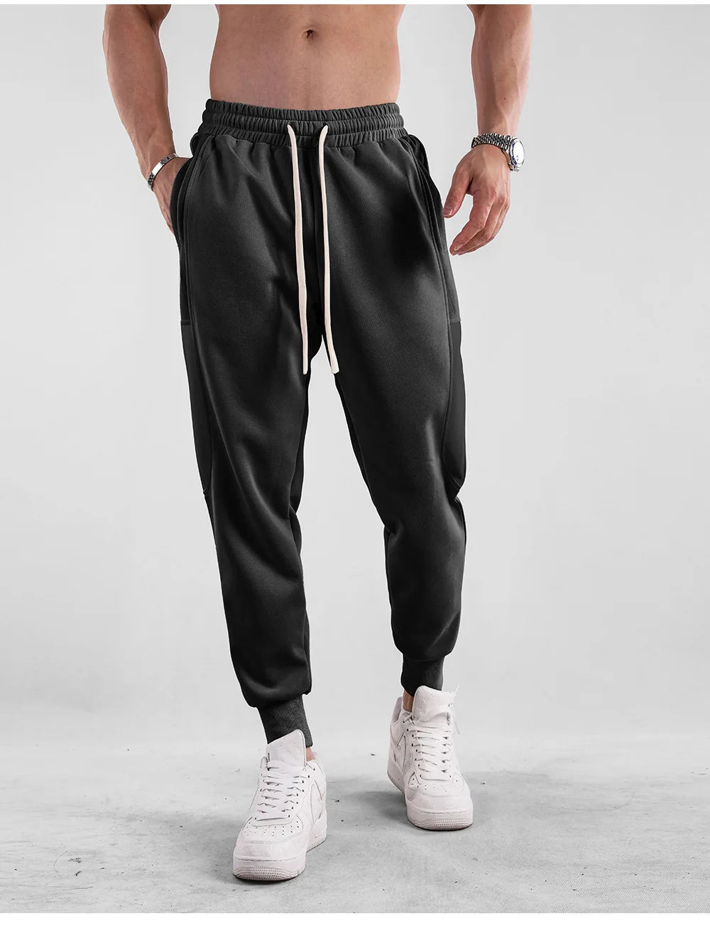 Men's Fashion Casual Pants Comfortable Running Joggers Gym Fitness Elastic Sport Training Trousers Sweatpants Bottom Man Costume