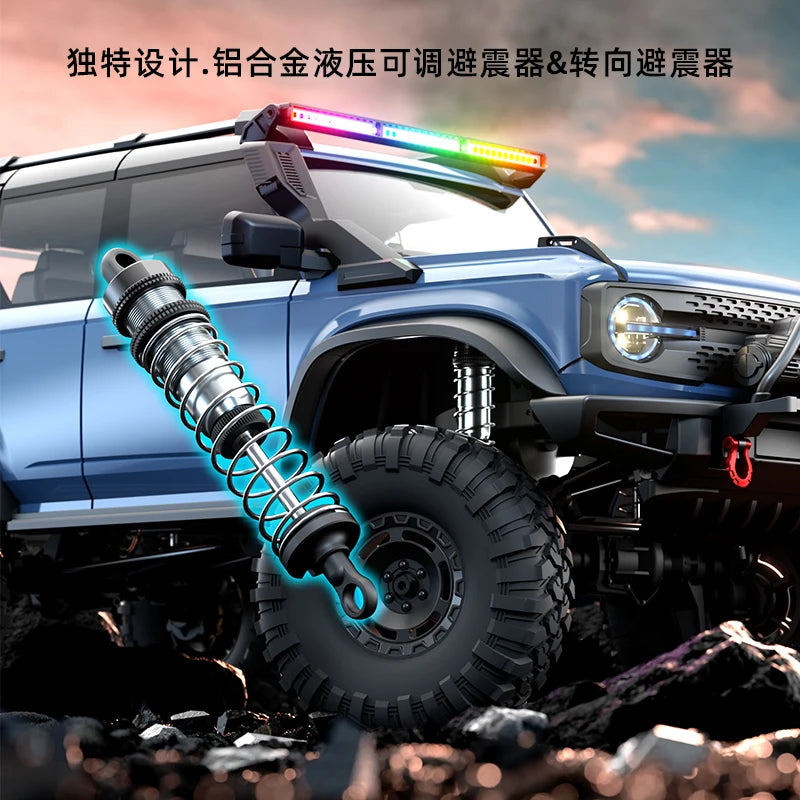 RC Car 1/10 HB RTR Remote Control Vehicle 2.4G Full Proportional Rock Crawler LED Light 4WD Off-Road Climbing Truck Toys Gifts