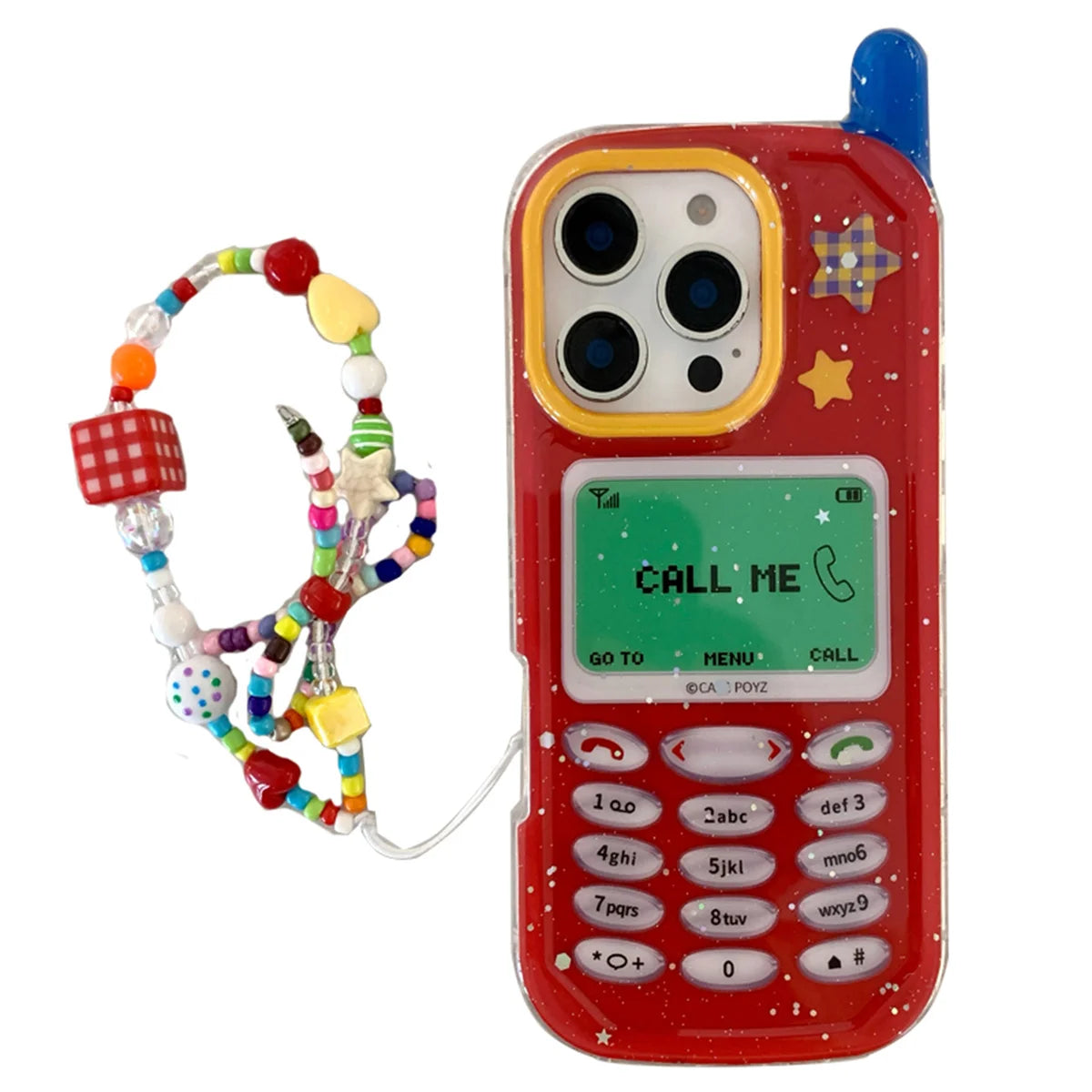 Funny 3D Mobile Phone Case For iPhone 16 Pro 15 14 13 Pro Max Protective Cover Fashion Cute Cases with Chain Funda