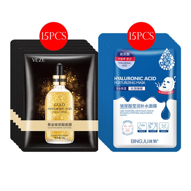 30pcs BIOAQUA skincare Face Masks Women Face skin care Sheet Mask Moisturizing Anti-wrinkle Hydrating Snail Korean Facial Mask