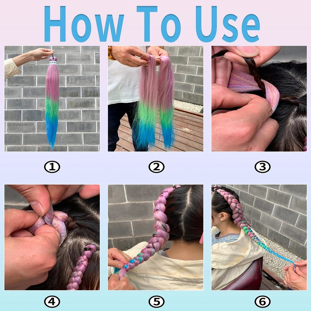 Braiding Hair Pre-stretched 26Inch Hair Extensions for Afro Crochet Braids Synthetic Fake Hair DIY Multi-Color Optio Jumbo Braid